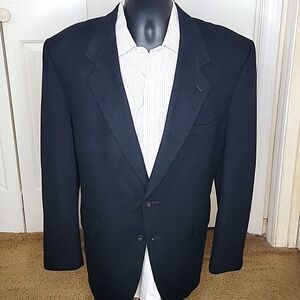 Sterling & Hunt Premier Edition Cashmere Blazer Size 42 R Black